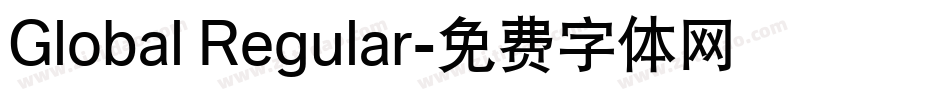 Global Regular字体转换